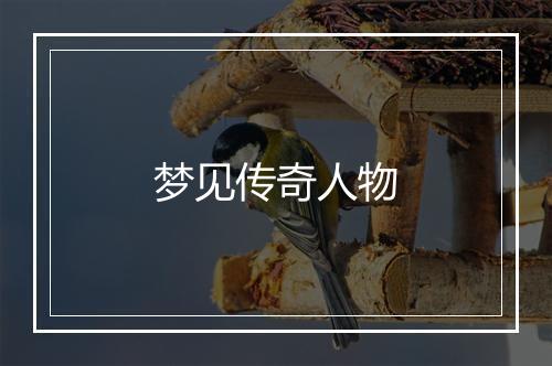 梦见传奇人物