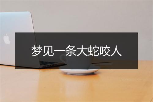 梦见一条大蛇咬人