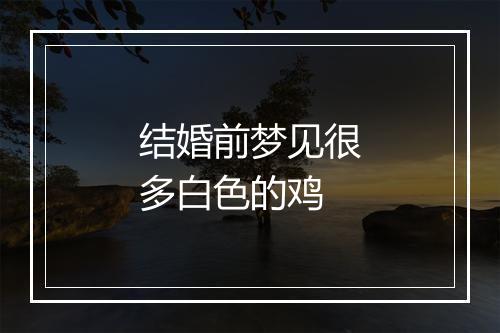 结婚前梦见很多白色的鸡