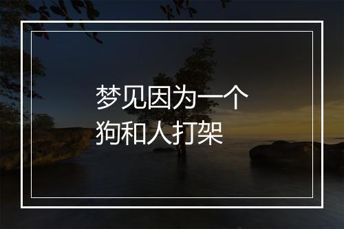 梦见因为一个狗和人打架