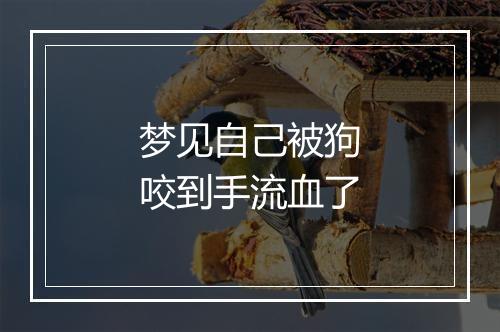 梦见自己被狗咬到手流血了