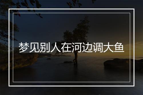 梦见别人在河边调大鱼