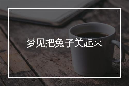 梦见把兔子关起来