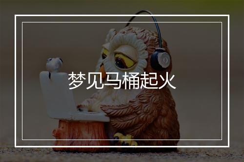 梦见马桶起火