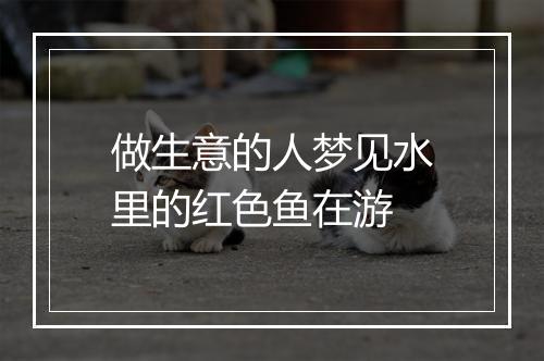 做生意的人梦见水里的红色鱼在游