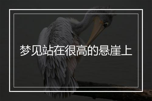 梦见站在很高的悬崖上