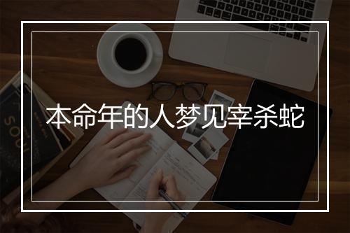 本命年的人梦见宰杀蛇