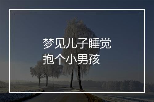 梦见儿子睡觉抱个小男孩