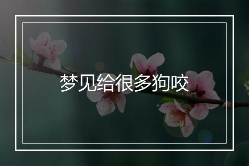 梦见给很多狗咬