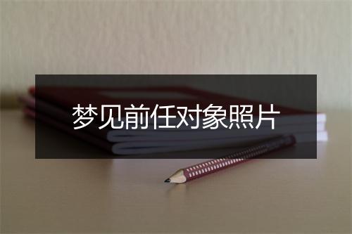 梦见前任对象照片