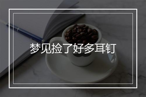 梦见捡了好多耳钉