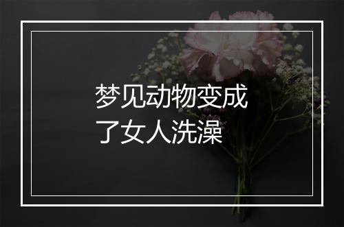 梦见动物变成了女人洗澡