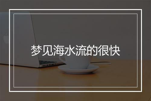 梦见海水流的很快