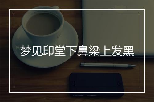 梦见印堂下鼻梁上发黑