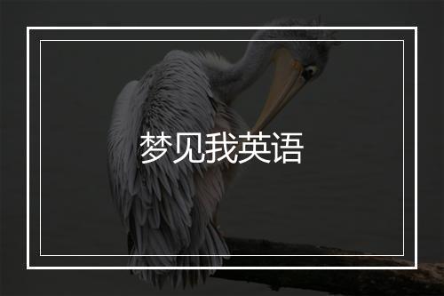 梦见我英语