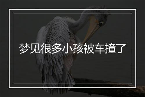 梦见很多小孩被车撞了