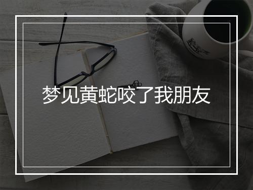 梦见黄蛇咬了我朋友