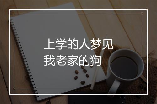 上学的人梦见我老家的狗