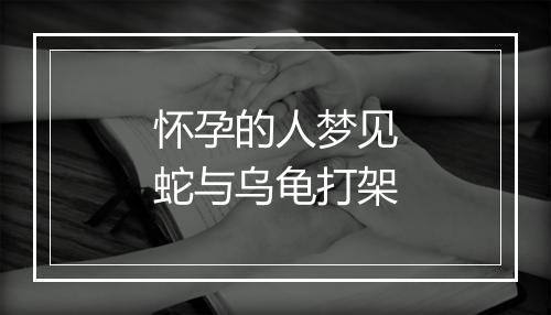 怀孕的人梦见蛇与乌龟打架