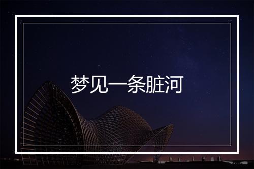 梦见一条脏河