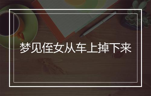 梦见侄女从车上掉下来