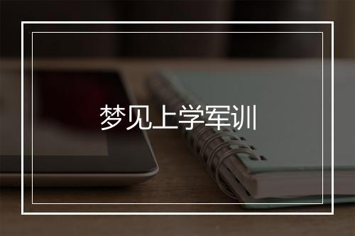 梦见上学军训