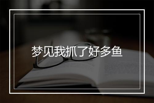 梦见我抓了好多鱼