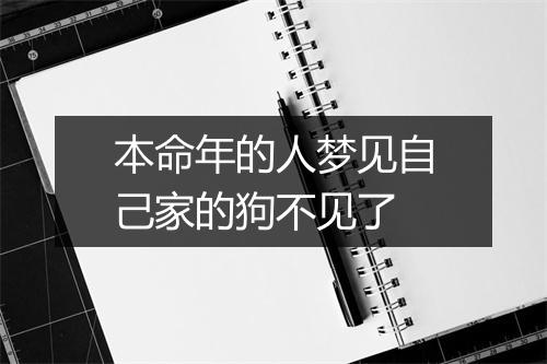 本命年的人梦见自己家的狗不见了