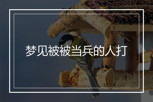 梦见被被当兵的人打