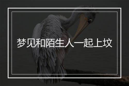 梦见和陌生人一起上坟