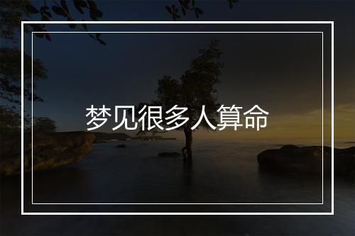 梦见很多人算命