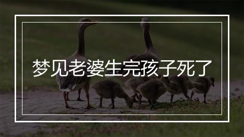 梦见老婆生完孩子死了