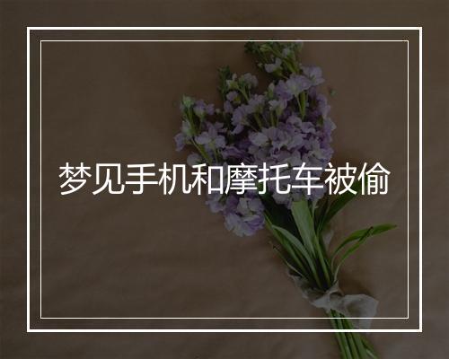 梦见手机和摩托车被偷