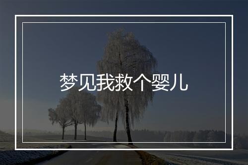 梦见我救个婴儿