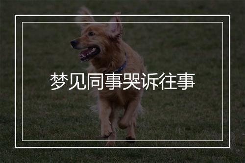 梦见同事哭诉往事