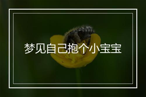 梦见自己抱个小宝宝