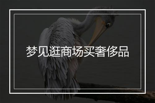 梦见逛商场买奢侈品