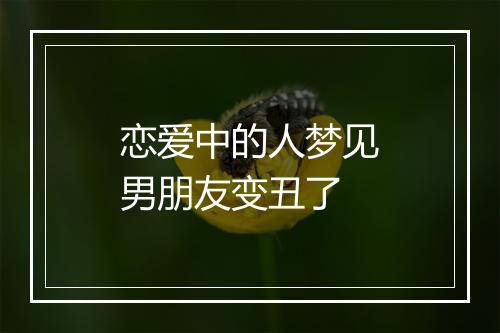 恋爱中的人梦见男朋友变丑了