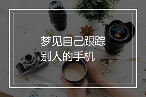 梦见自己跟踪别人的手机