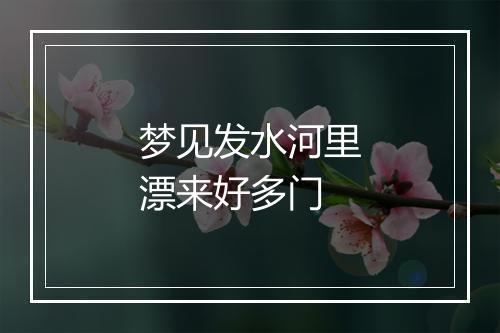 梦见发水河里漂来好多门