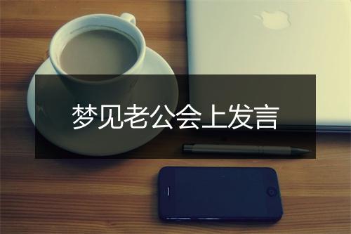 梦见老公会上发言