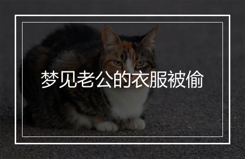 梦见老公的衣服被偷