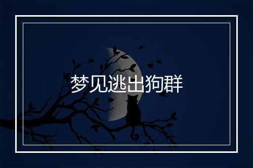 梦见逃出狗群