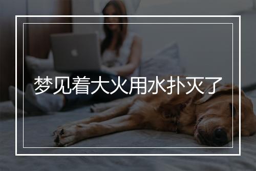 梦见着大火用水扑灭了