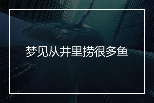 梦见从井里捞很多鱼