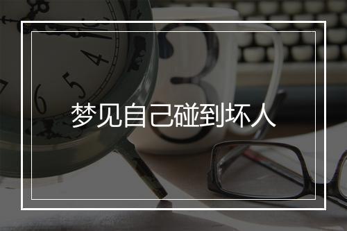 梦见自己碰到坏人