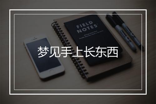 梦见手上长东西