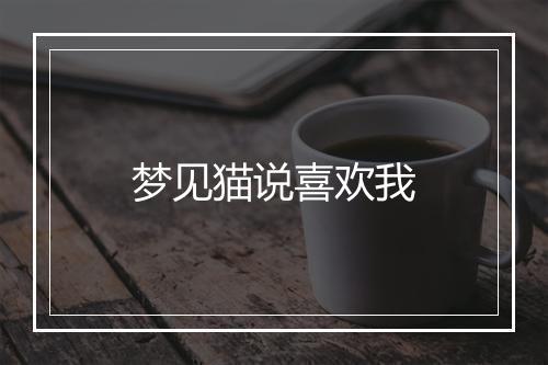 梦见猫说喜欢我