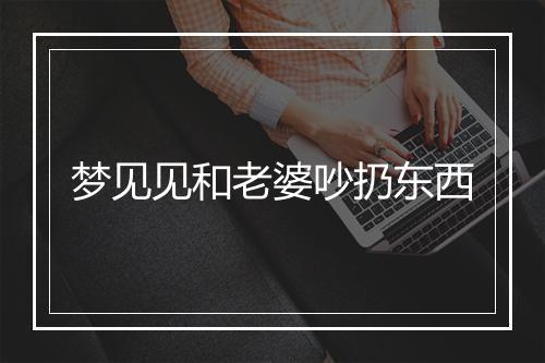 梦见见和老婆吵扔东西