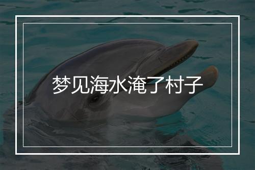 梦见海水淹了村子